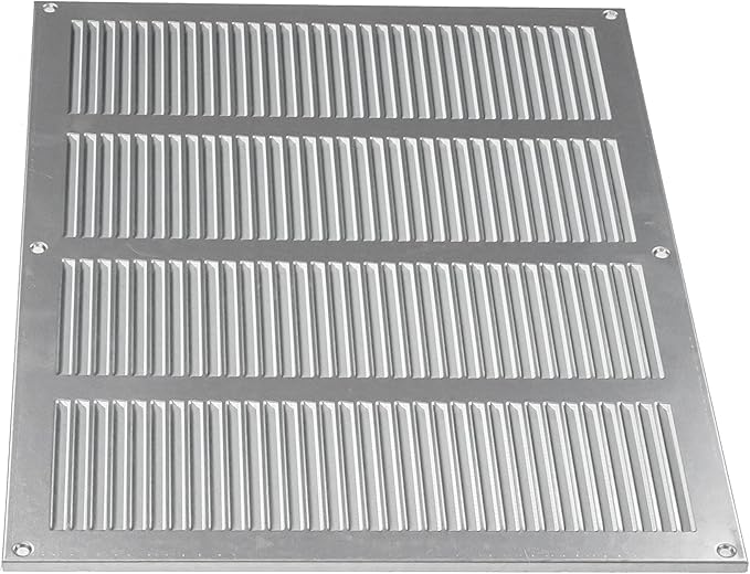 Repa Market Air Vent Cover 16x12 Inch (Outer Dimensions) Galvanized Steel Louvered Grill Cover with Mesh Screen/Wall or Ceiling Vent/HVAC Register for Indoor and Outdoor Ventilation