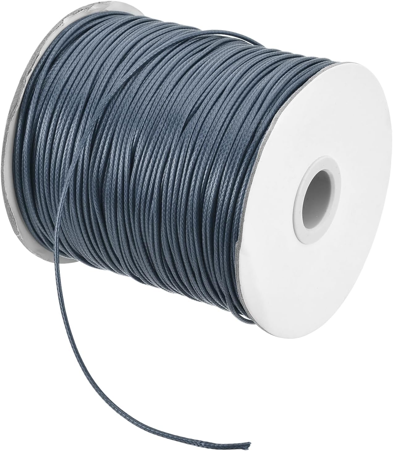 MECCANIXITY Waxed Cord 1.5mm Waxed Polyester Cord 175 Yard Wax String for Bracelet Making,Necklaces, Beading,Jewelry Making and DIY Crafts(Dark Grey), 0.06 inch-Dia