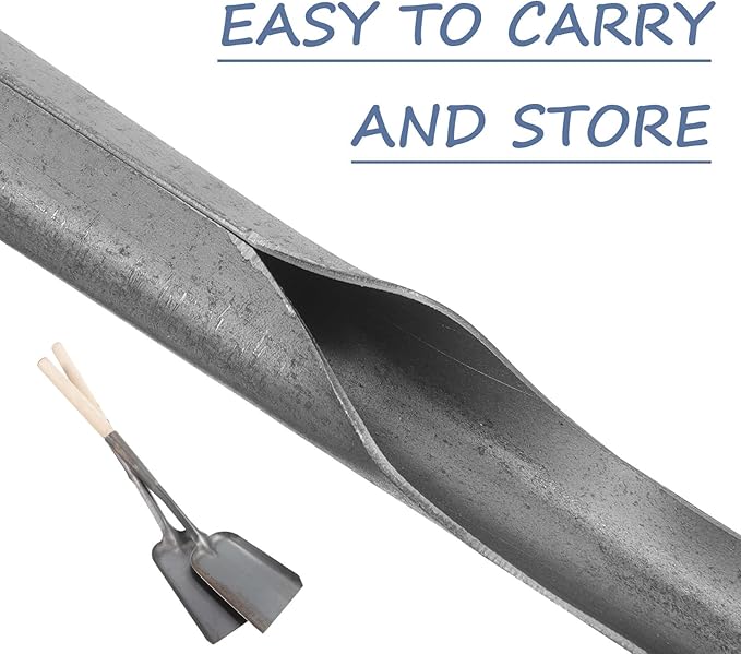Garneck 2pcs Metal Ash Shovel Lightweight Portable Coal and Fireplace Scoop for Garden BBQ Stove Cleaning Practical Dig Soil Spade for Efficient Hearth Maintenance