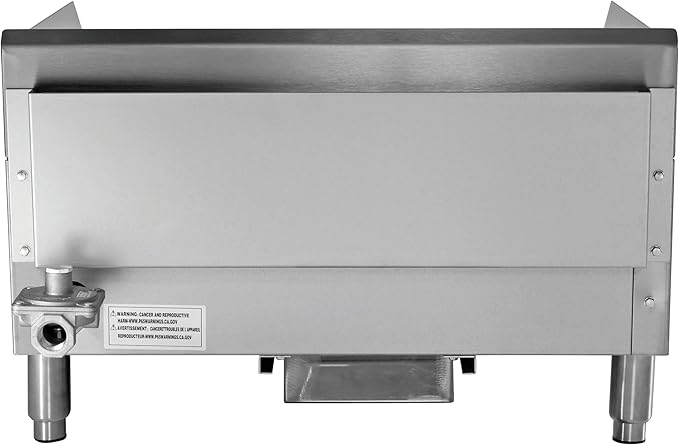 Kratos 24" Wide Commercial Countertop Griddle, Gas Hot Plate for Restaurants, Manual Controls, 2 Independent Burners, Powerful 60,000 BTU Output (29Y-004)