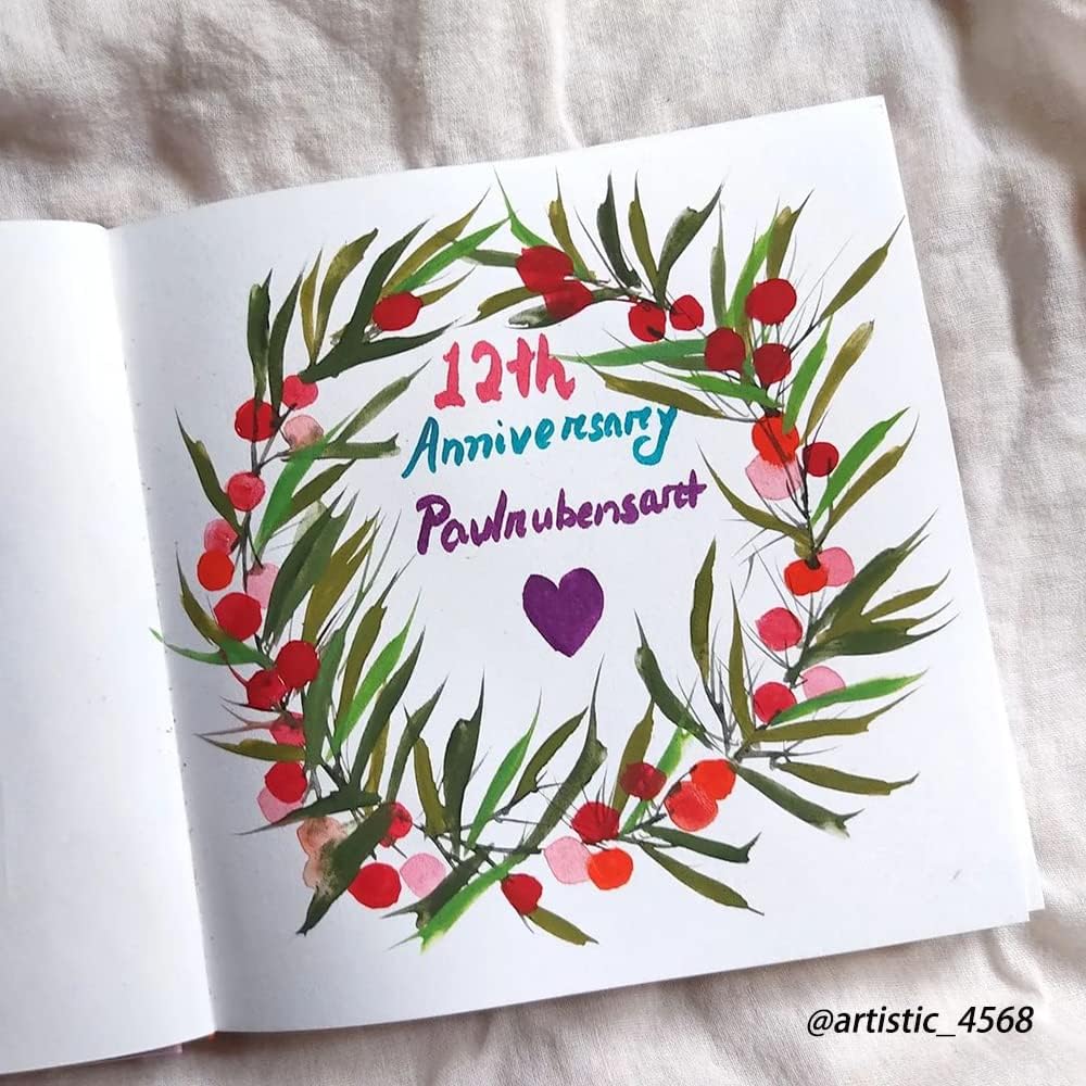 Paul Rubens Artist Grade Watercolor Paint, 48 Colors Solid Cakes with Portable Metal Box for Artists, Beginners, Hobbyists, Students