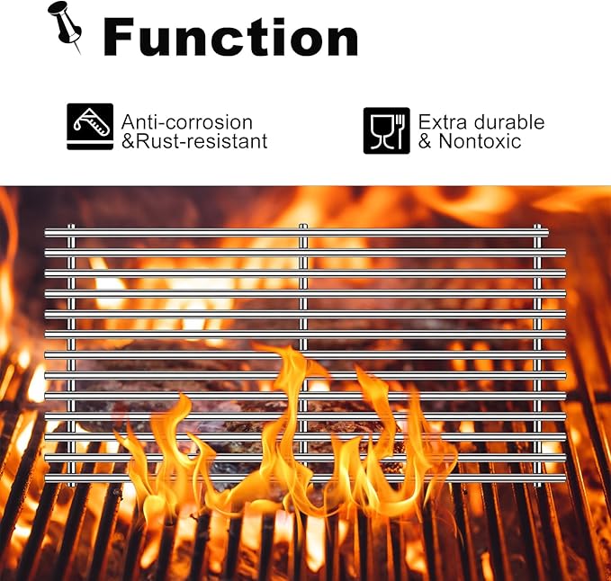 54801 Grill Grates Replacement for DCS Grill Parts 20” DCS 36, 48, 36ABQR,36BQ, 36BQR, 36DBQ, 48DBQAR, 48DBQR, 48EBQAR, 48EBQR, BGA36-BQARL, BGA36-BQARN, Stainless Steel BBQ Ceramic Rods Grids