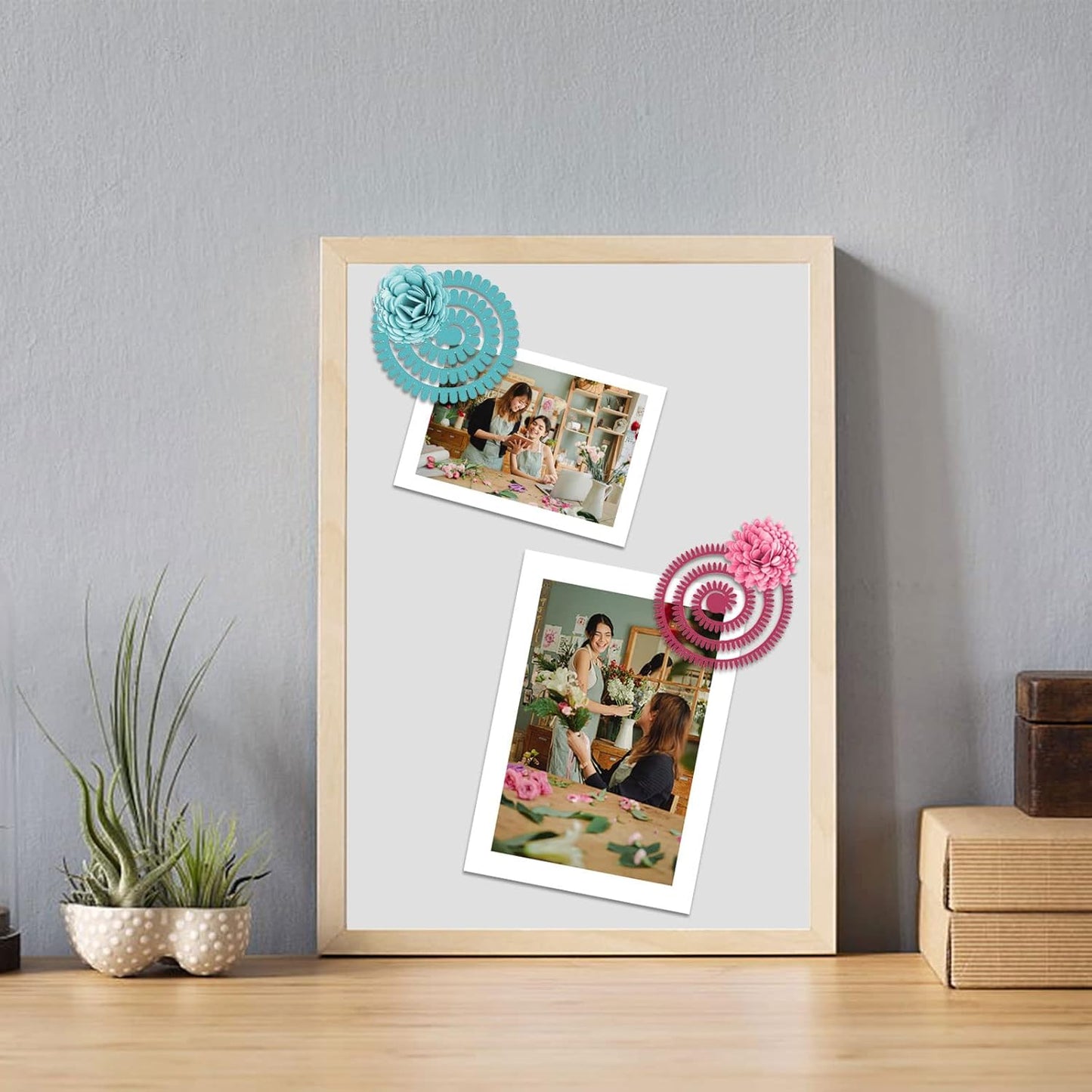 10pcs 3D Layering Rose Metal Cutting Dies, Daisy Flower Garland Wedding Cut Stencils, Blossom Screw Flower Die Cuts, Metal Embossing Stencils Template Mould