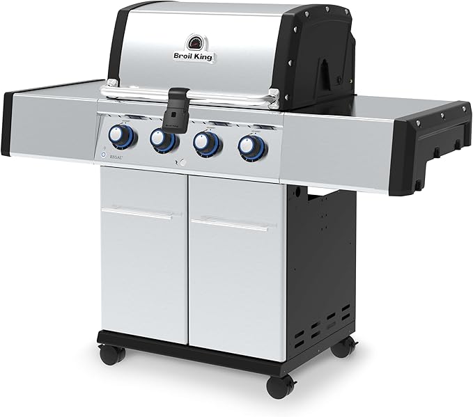 Broil King 956314 Regal S 420 Pro Propane Gas Grill, 4-Burner, Stainless Steel