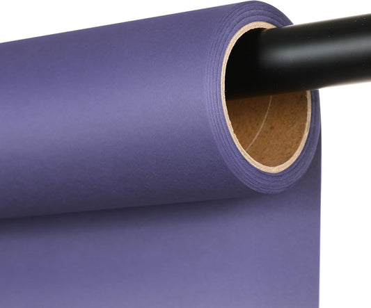 Seamless Photography Background Paper Roll, Blue Photo Paper Backdrop for Photography, Video and Streaming (Thistle, 53" x16')