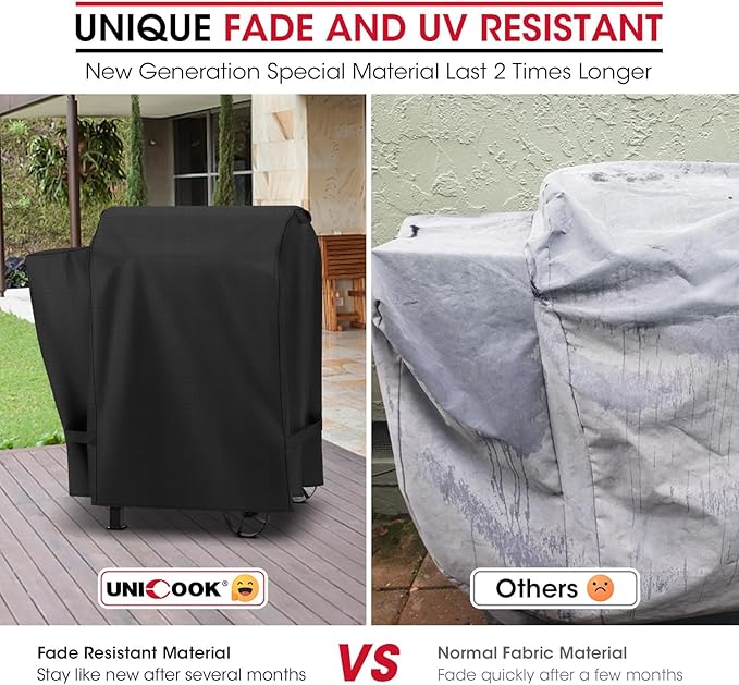 Unicook Pellet Smoker Cover Compatible for Pit Boss 700FB, Lexington 500/540 Series, 600 Series, 440FB, All Weather Resistant Waterproof Outdoor BBQ Grill Cover
