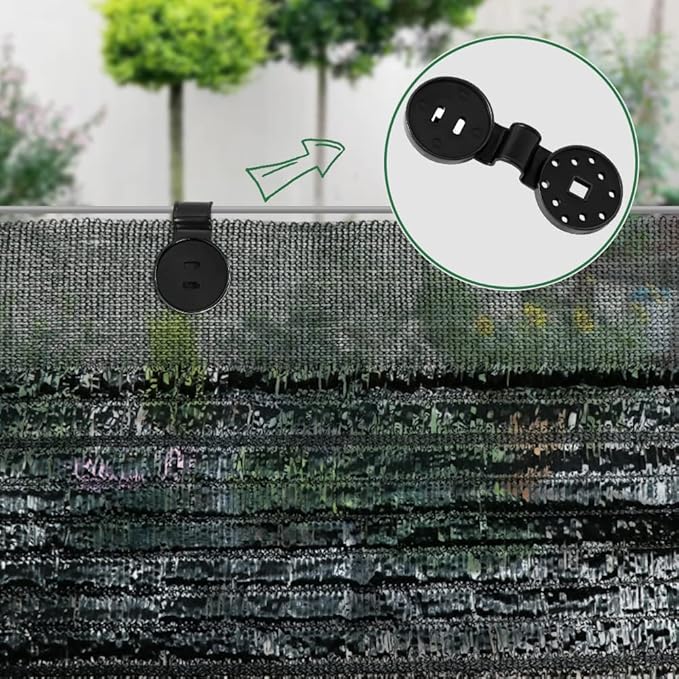 150 PCS Shade Cloth Heavy Duty Lock Grip, Shade Cloth Plastic Clips, Greenhouse Shade Cloth Fix Clamp, Windproof Awning Clamp Grip for Garden Netting, Anti Bird Netting, Sun Shade Net