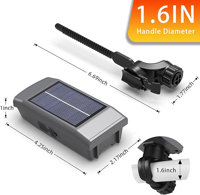 Thanksgiving & Christmas Gift Pick, BBQ Grill Light for Blackstone Griddle, Solar/USB-C Rechargeable LED Grill Lights for Outdoor, Auto On/Off 360° Rotation, Grill Lights for Griddle Accessories