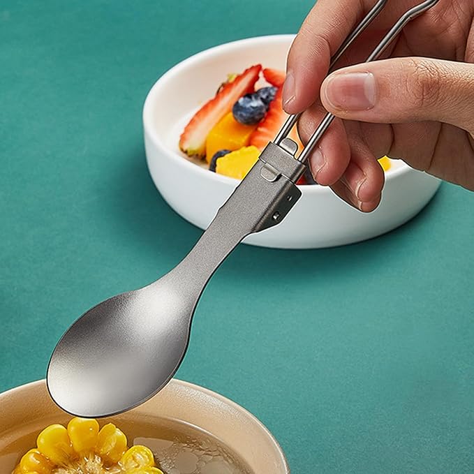 Folding Metal Camping Cutlery Set Portable Outdoor Picnics Cutlery Tableware Travel Utensils Fork Spoon Chopsticks