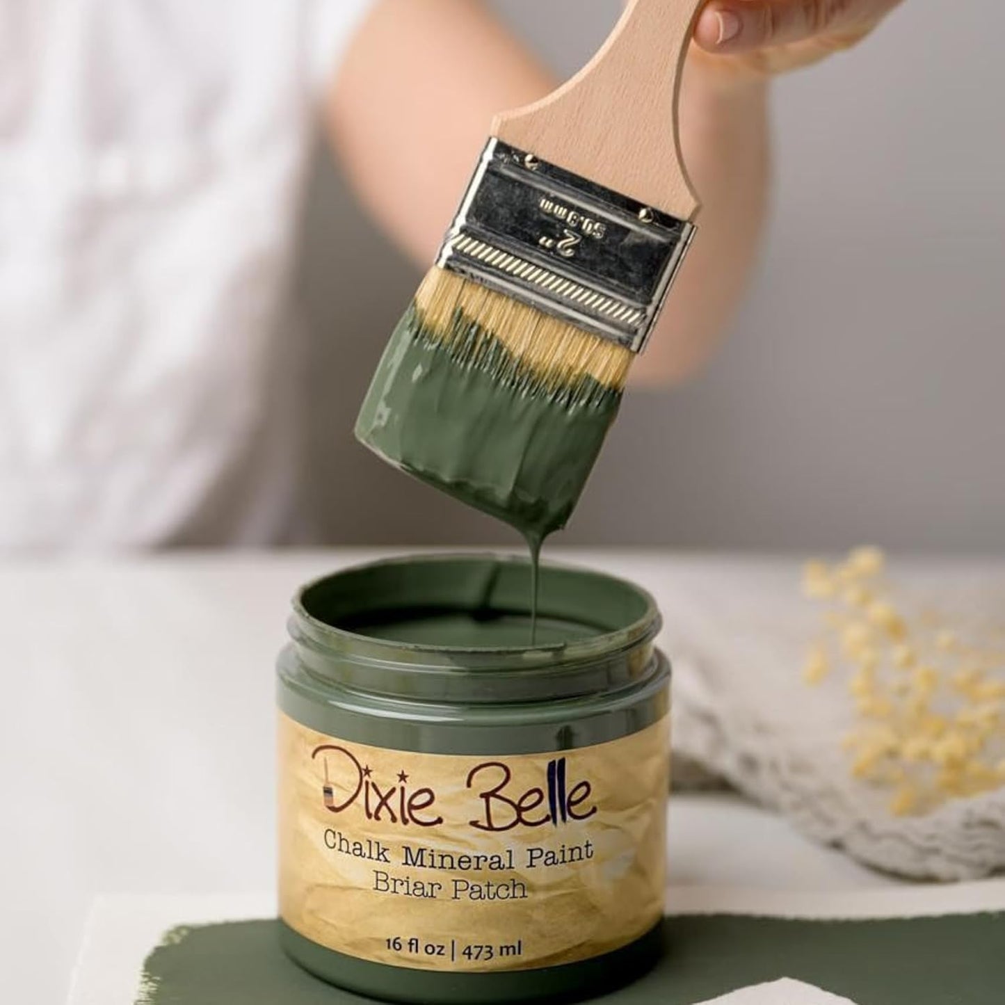 Dixie Belle Paint Company Chalk Finish Furniture Paint – Briar Patch (4oz) – Matte Chic Chalk Mineral DIY Furniture Paint