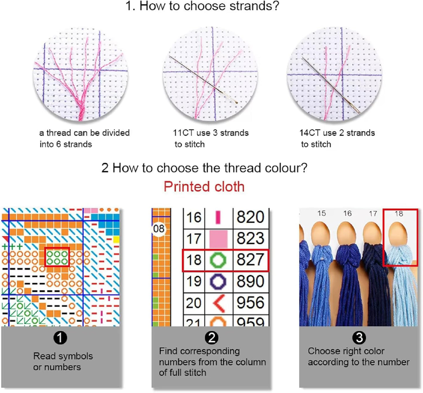 Foxdiviy Stamped Cross Stitch Kits for Beginners Full Range of Cross Stitching 11 CT Printed Cross Stitch Kits for Kids Adults Cross Stitch Patterns Needlepoint Kits-Colorful Owl 16x20 inch