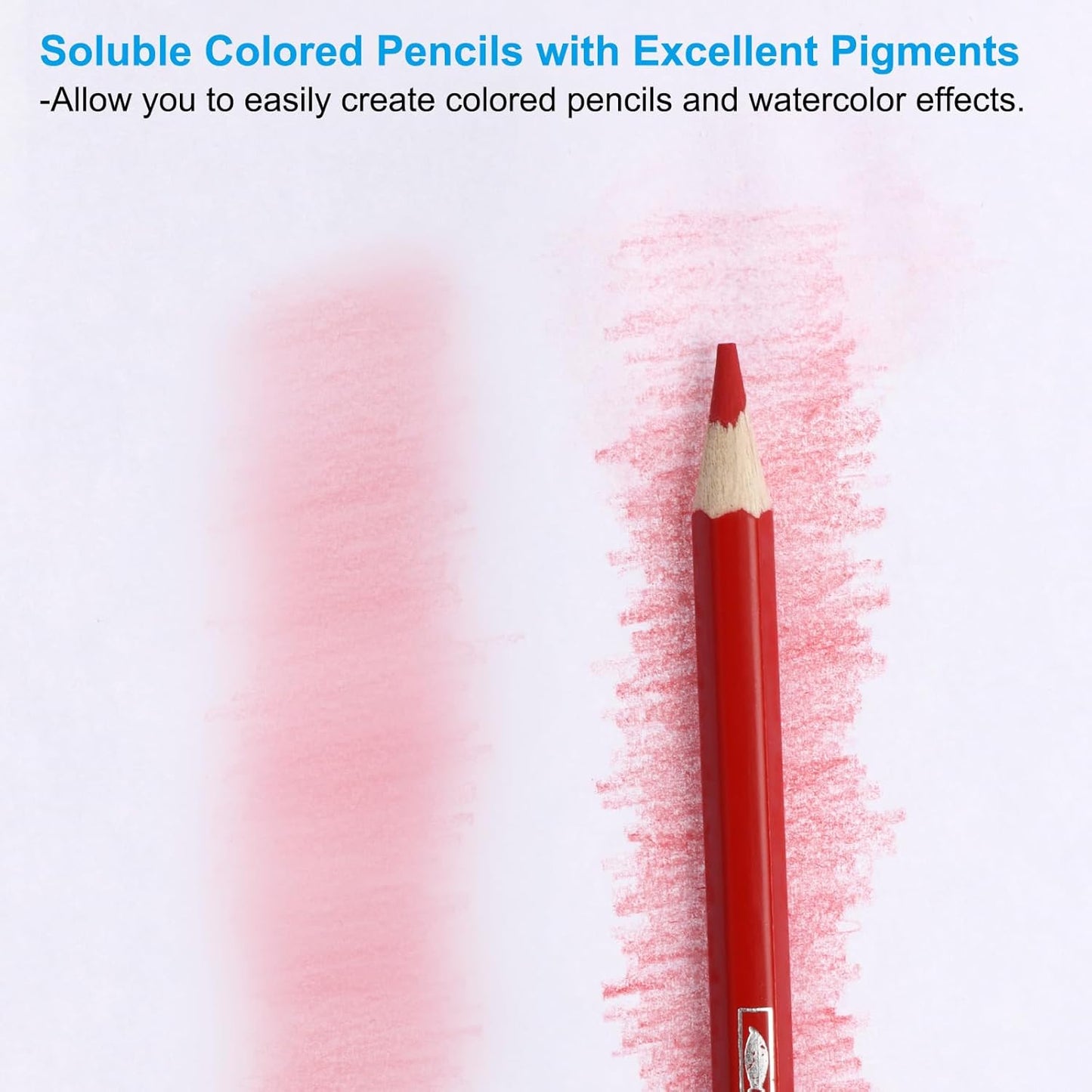 PATIKIL Watercolor Pencil, 6Pcs Water Soluble Pencils for Blending, Coloring, Sketch Drawing, Painting, Light Yellow