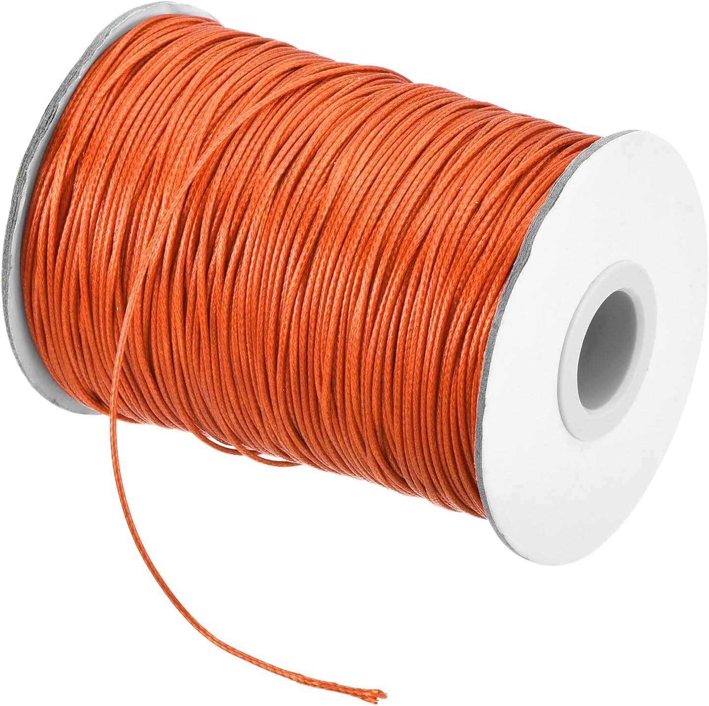 MECCANIXITY Waxed Cord 1mm Waxed Polyester Cord 175 Yard Wax String for Bracelet Making,Necklaces, Beading,Jewelry Making and DIY Crafts(Orange)