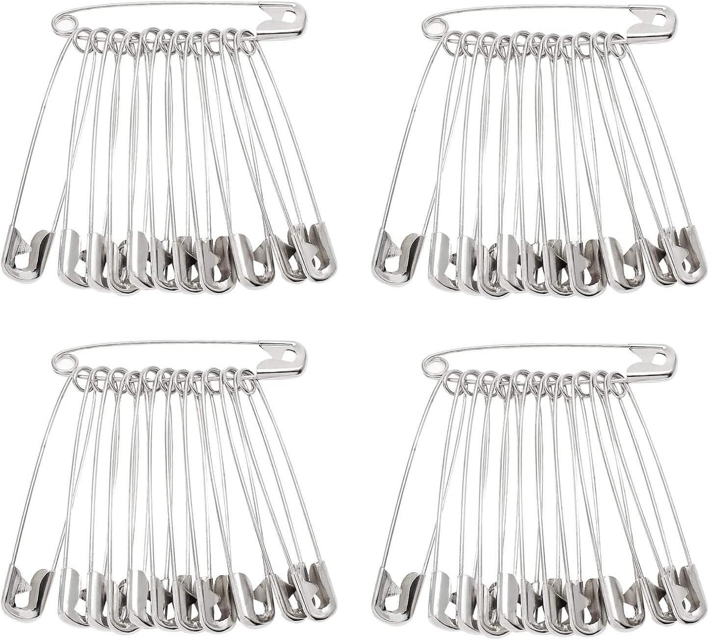 1000PCS 28mm / 1.1 Inch Heavy Duty Quilting Pins, Medium Safety Pins Size 1, Silver Metal Sewing Pins, Sharp Pins for DIY Crafts Jewelry Making Baby Clothing (Nickel Plated)