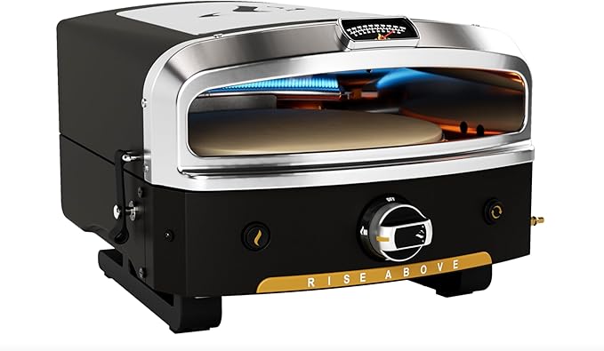 HALO Versa 16 Pizza Oven | 16” Rotating Stone, Patented Dual Burner System, 5-Minute Pizzas, Easy Clean | Propane Powered | HZ-1004-ANA