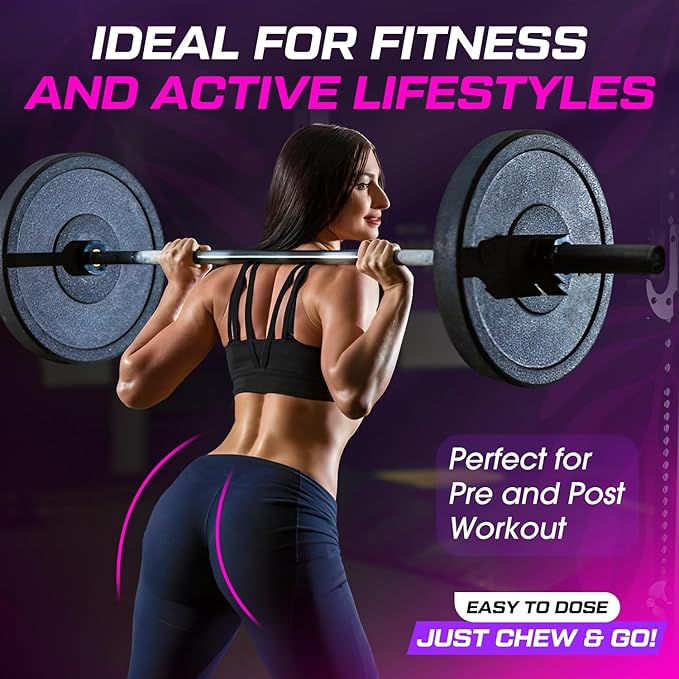 Creatine Monohydrate Gummies 6000MG Pre-Workout for Women, Creatine Gummies with Collagen, BCAA 2:1:1, Zinc & Taurine for Muscle Support, Enhance Strength & Booty, Gluten-Free, 120 Counts