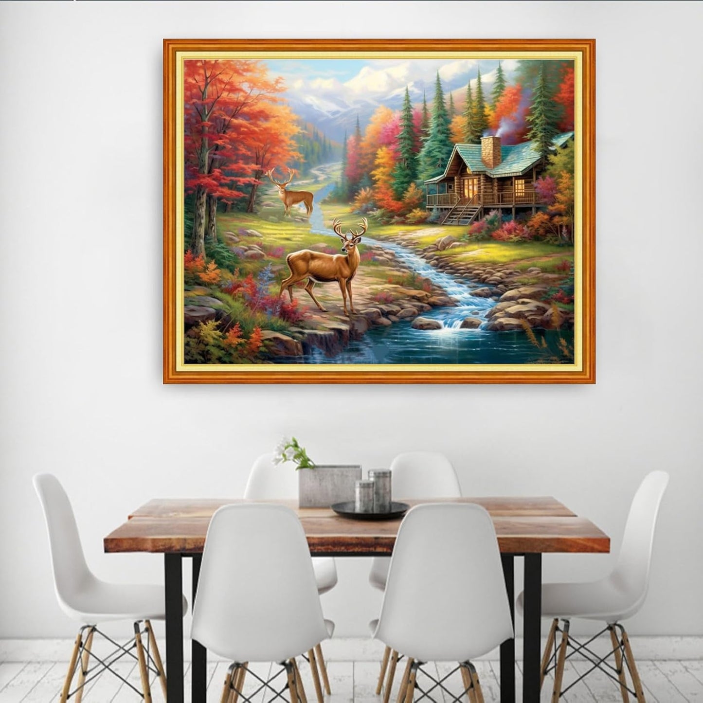 Dooxvey Cross Stitch Kits for Adults Beginners,Full Range of Cross-Stitch Stamped Kits Needlepoint Kits for Beginners Embroidery Kits 11CT Cross Stitch Patterns-Lucky Deer 16x20 inch, Manual Arts 12