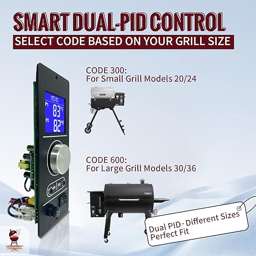 Non-WiFi PID Controller Full Kit with Igniter, RTD & 2 Meat Probes for Camp Chef Gen 2 Retro Fit Grills | Fits Pursuit 20, SG24, SG30, SGX, DLX, XT, Woodwind Classic (Not for XXL Vertical)