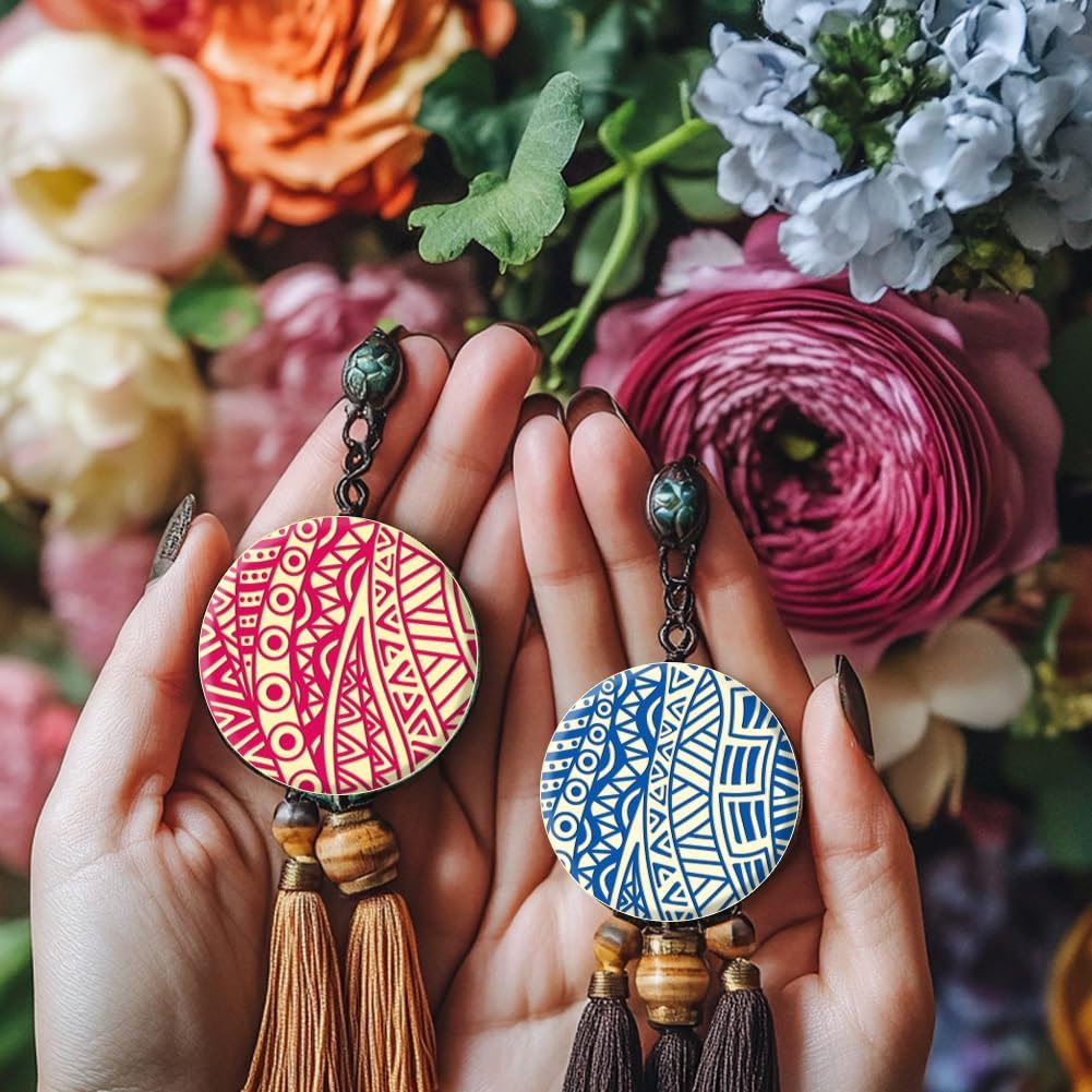 CHGCRAFT 16 Sheets 16 Styles Retro Lace Polymer Clay Texture Mat Mandala Tree Modeling Pattern Pad Bohemian Texture Sheets for Polymer Clay Making Earrings Jewerly Tools, 4×2.6 inch