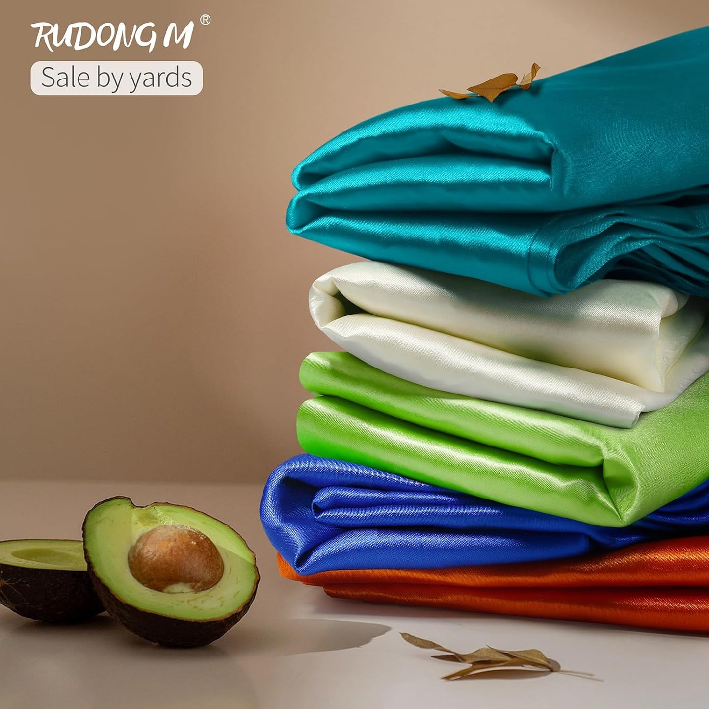 RUDONG M Teal Satin Fabric by The Yard, 1 Yard x 60 Inch Wide Silky Charmeuse Satin Fabric, Soft Satin Fabric for Wedding Decorations, Bridal Dress, Sewing, Accessories, DIY Crafts