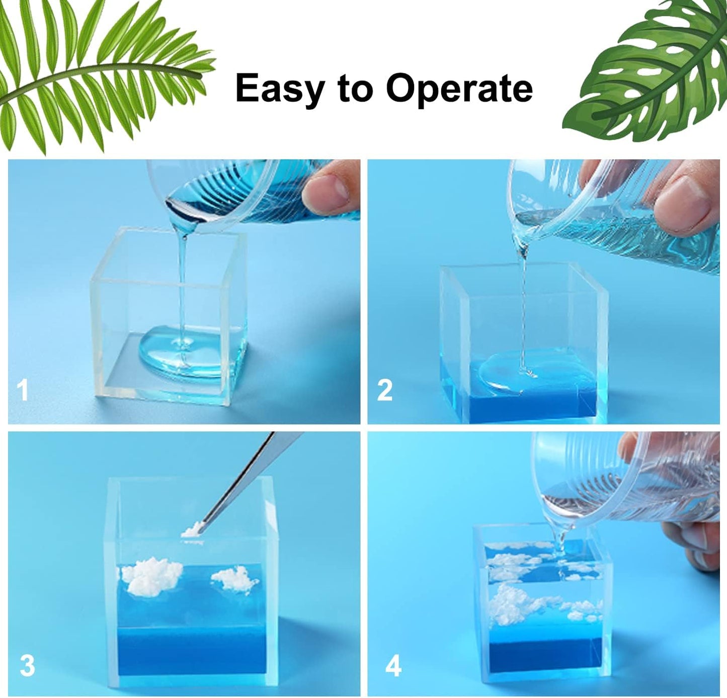 4 Inch Cube Silicone Mold Super Large Square Resin Mold Resin Epoxy Casting Molds