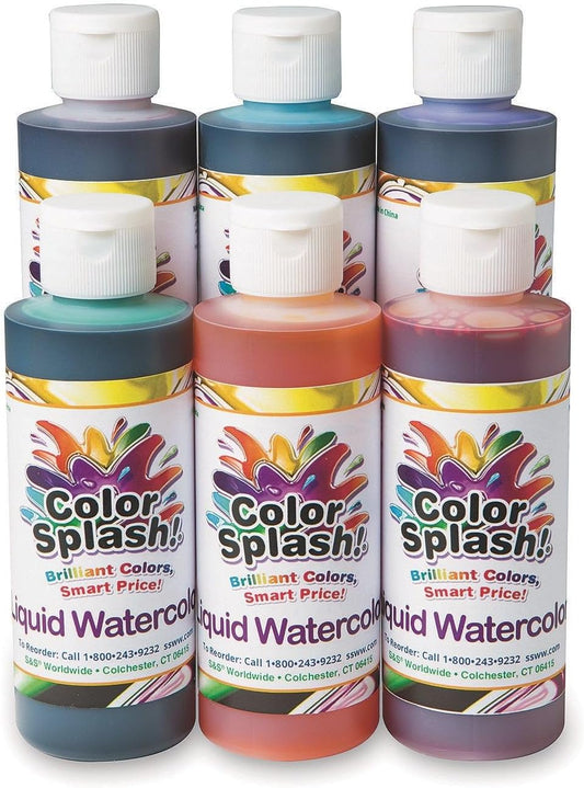 Color Splash!-mp-PT3265 8-oz. Liquid Watercolor Paint (Pack of 6)