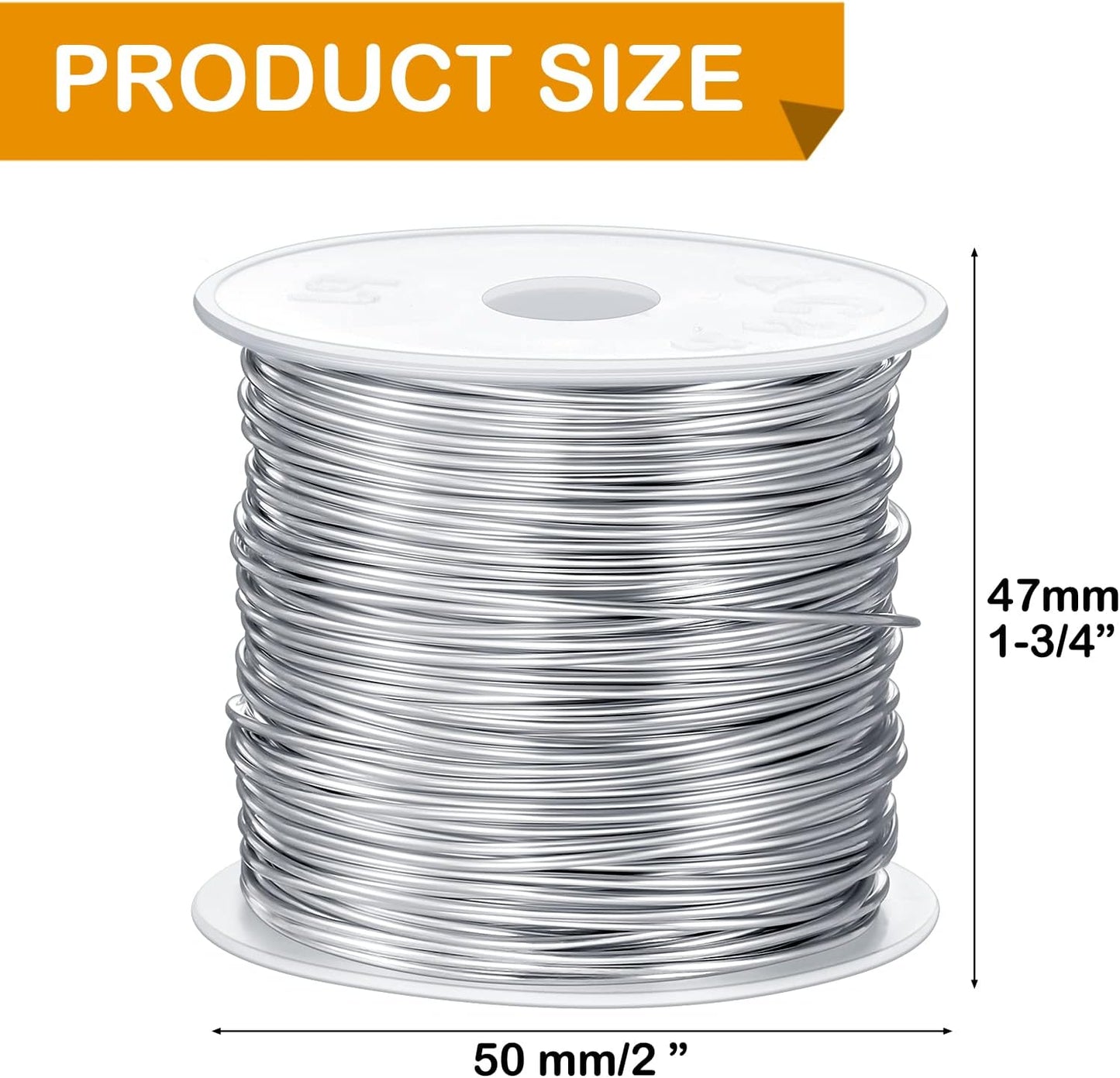 Funrous 5 Rolls 5 Size Jewelry Wire 18, 20, 22, 24, 26 Gauge Copper Wire Kit Jewelry Beading Bendable Craft Metal for Making Crafts, Sculpting with a Pliers(Silver)