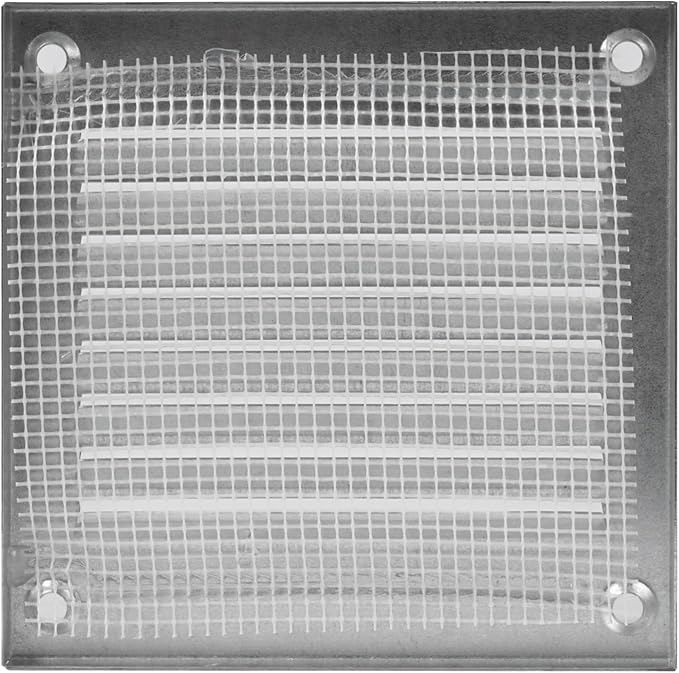 Repa Market 4x4 Inch Air Vent Cover/Galvanized Steel Louvered Grill Cover with Mesh Screen/Wall or Ceiling Vent/Durable Flush Mount HVAC Register for Indoor and Outdoor Ventilation