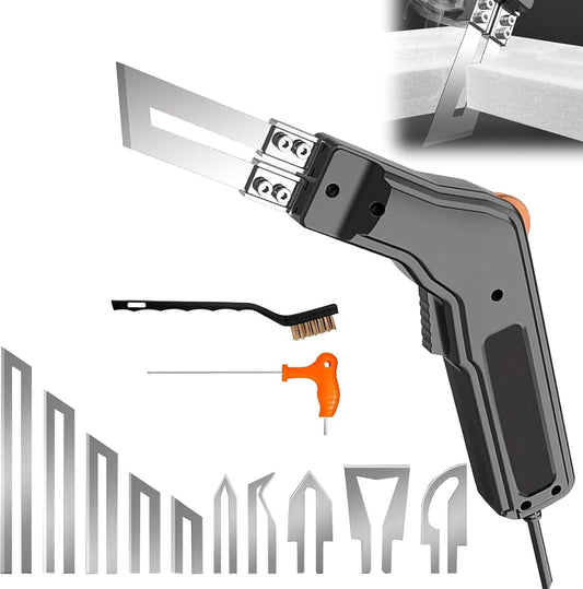Foam Cutter Electric Hot Knife, Foam Cutting Tool Kit,300W Styrofoam Cutting Tool Kit for Cutting Foam Board Insulation, EPP, EPS, XPS, EVA, EPE, PU, KT Board, Sponge, Nylon (10-in-1 Kit)