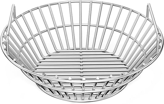 only fire Charcoal Ash Basket, Stainless Steel Charcoal Holder with Handles, Grilling Accessories, Fits Kamado Joe Classic and Large Big Green Egg Grills