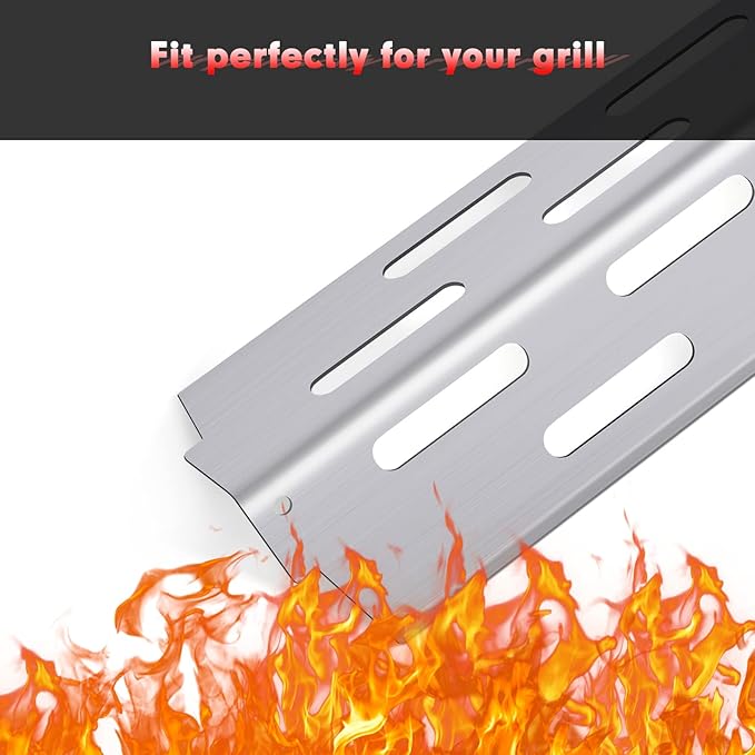 Grill Grates Flavorizer Bars Parts for Weber Genesis II E-410, S-410, Genesis II LX E-440, S-440, Weber 66089, 66097, 66041, 66033, 66796, Stainless Steel Grids Flavor Bars Heat Deflectors
