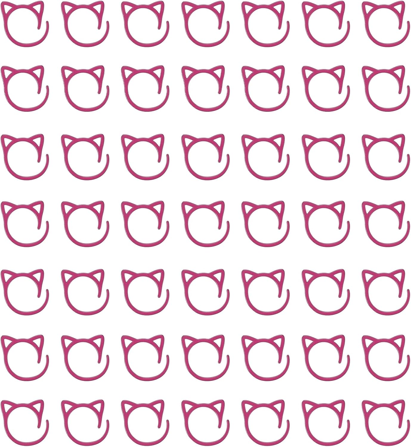 uxcell 50pcs Stitch Markers, Spiral Stitch Markers Crochet Needle Clip Counter Knit Ring Crochet Locking Sewing Accessories for DIY Handcraft Knitting and Crocheting, Red