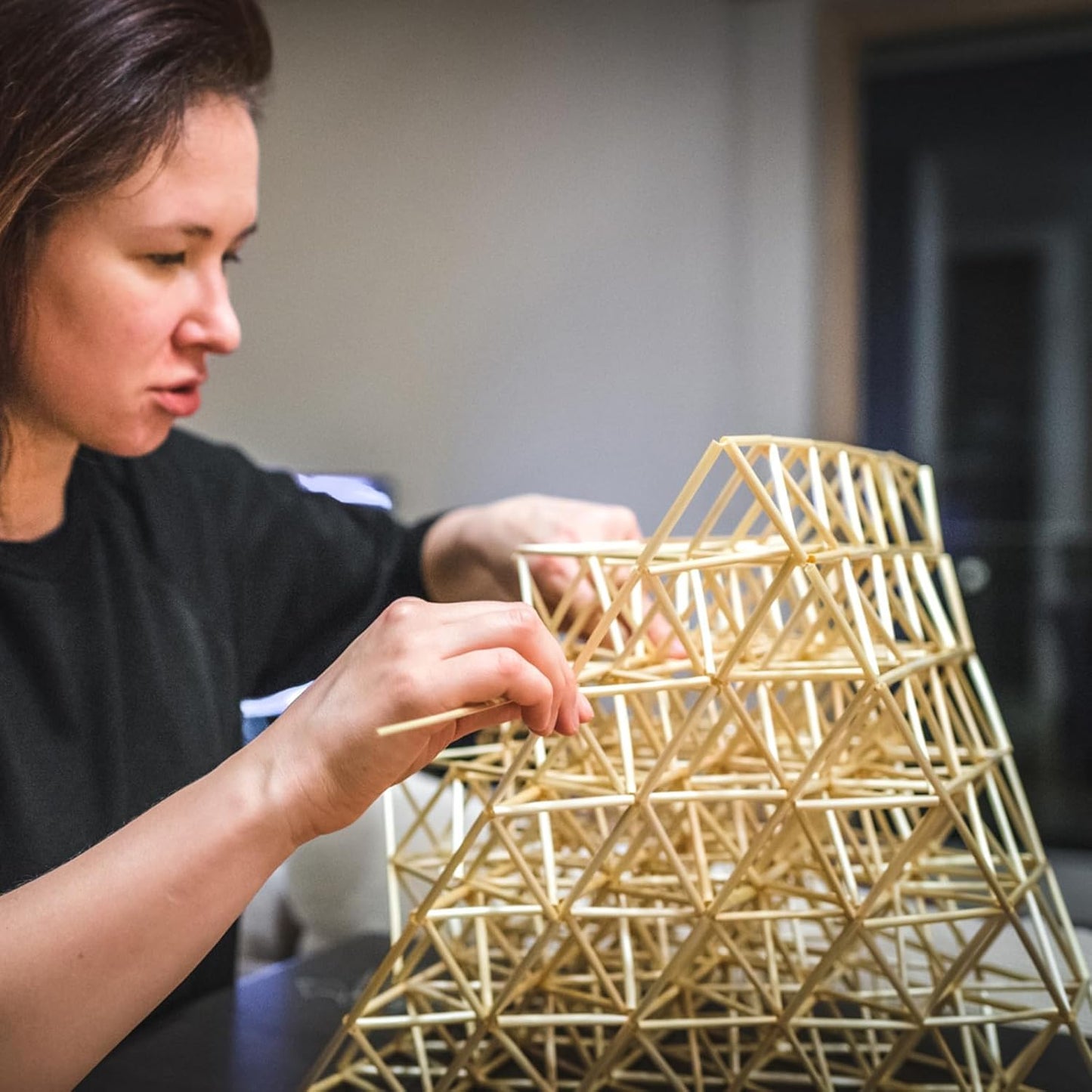 1/4 x 12 Inch 100 PCS Square Dowel Rods Wood Sticks Wooden Dowel Rods Unfinished Bamboo Sticks for Crafts,Home Decor, Model Making and DIYers