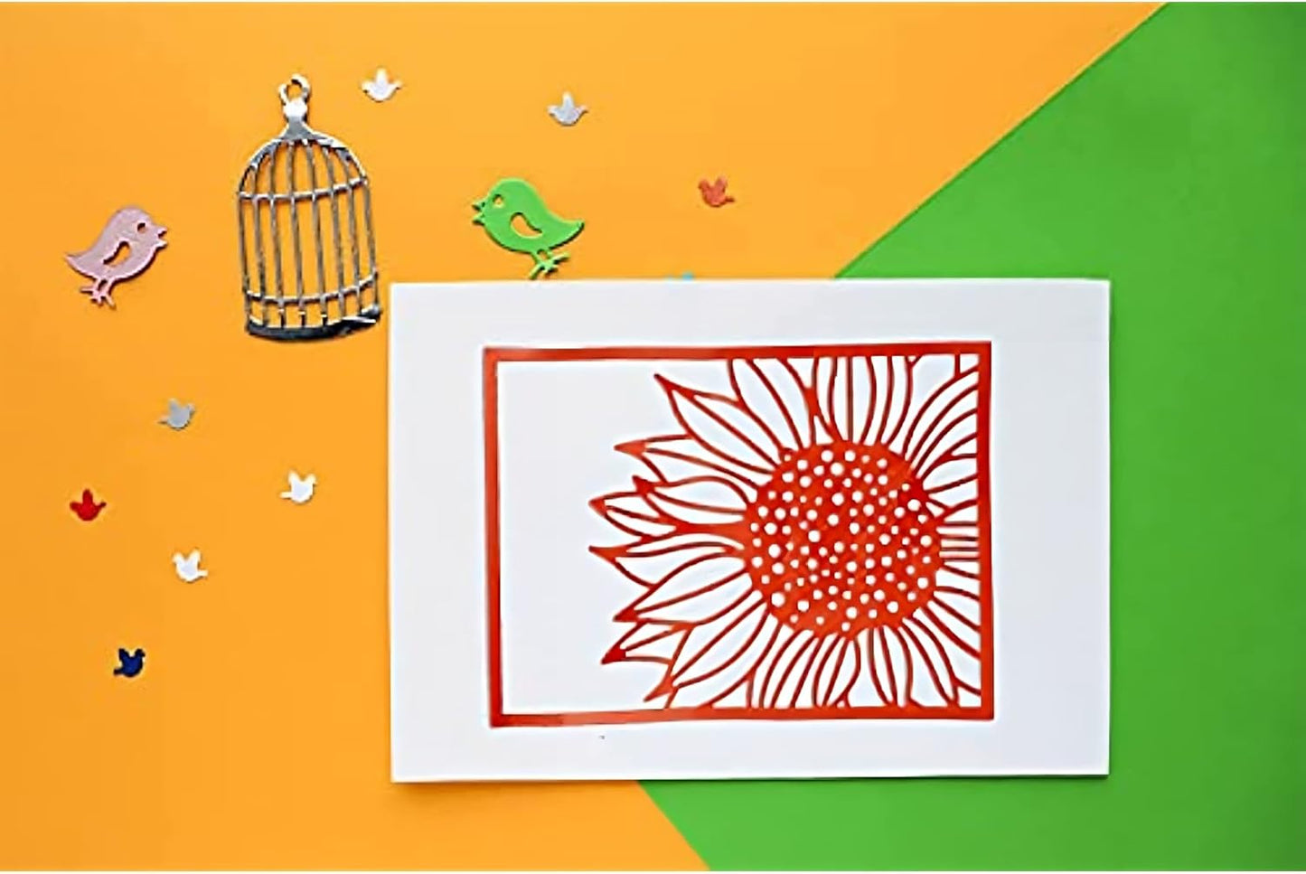 Lapoo Metal Cutting Die for Scrapbooking, 3D Backgrounds Frame New Cutting Dies DIY Album Card Making Decor Paper Craft Metal Die Cuts Party Wedding Decorations (Sunflower A 3.8 x 5 in)