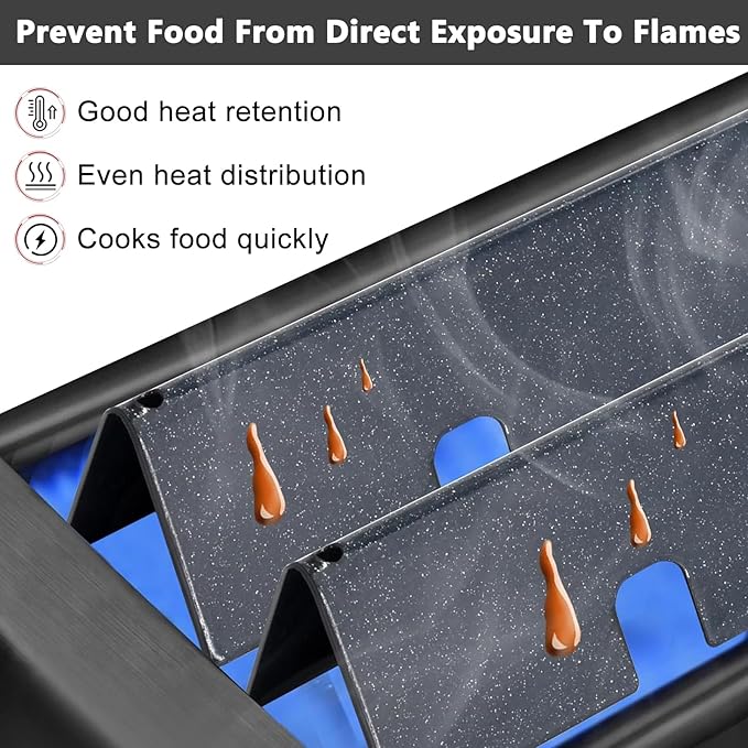 Hiorucet Spirit Grill Parts for Weber Spirit I & II 300 Series with Front Mount Controls E310 E320 E330 S310 S320 S330 SP310 SP320 GS4, 7638 Grill Grates 7636 Flavorizer Bars for Weber Spirit Grill