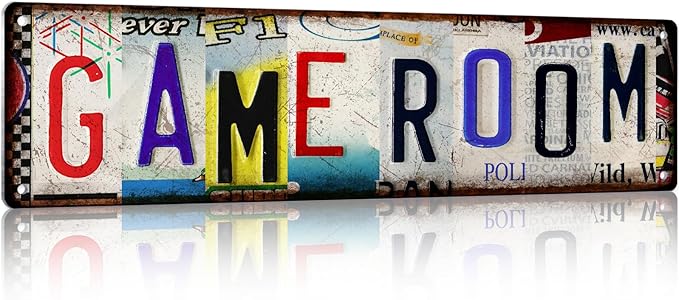 Gaming Accessories Room Decor – Cool Gamer Gifts for Men, Teens, and Boys Ages 8 –12– Funny Game Room Sign Desk Accessories Wall Art