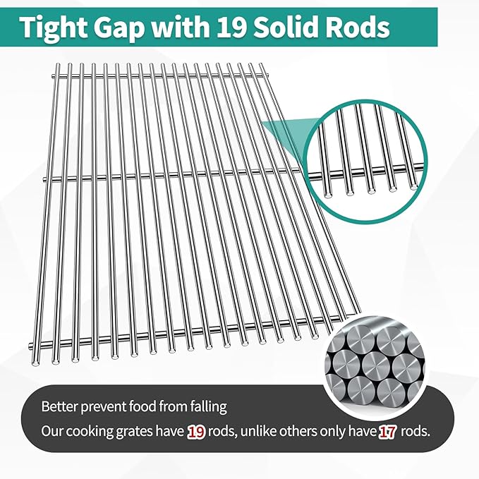 Stainless Steel 66032 Flavorizer Bars for Weber Genesis 2 Grill Parts 66095 Grill Grates 66795 Heat Deflector Grill Replacement Parts for Weber Genesis ii E-310 E-315 E-325 E-335 S-335 GS4