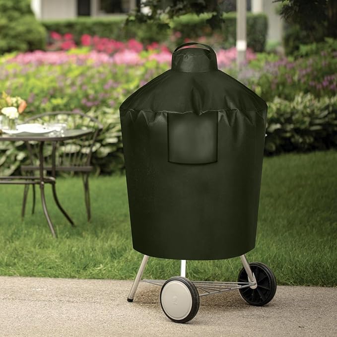 Grill Cover for Large Green Egg, Outdoor Cover with Durable & Water Resistant Fabric Premium Ceramic Grill Cover (Green, Large)