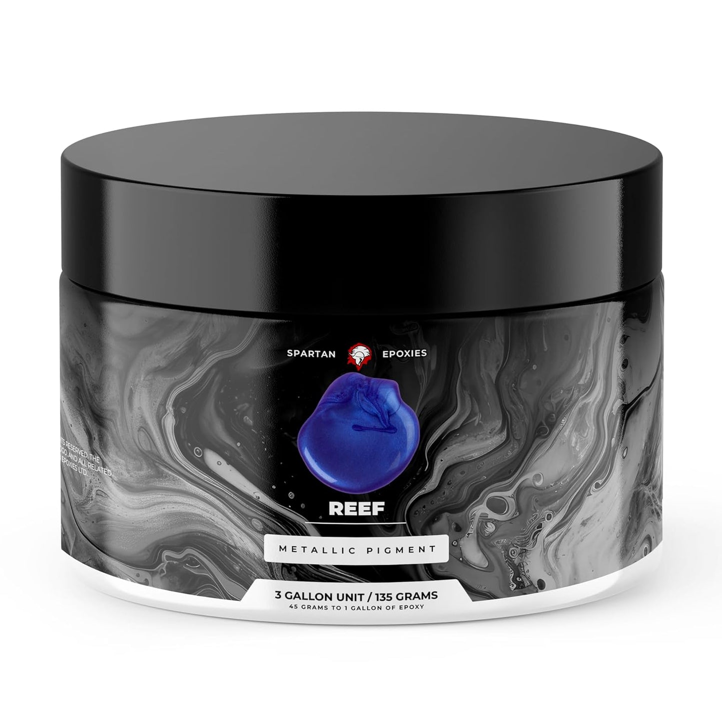 Spartan Epoxies Metallic Pigment Powder for Epoxy - 30 Unique Colors, 4oz for 1 Gallon and 12oz for 3 Gallons of Clear Epoxy, Made in the USA (Reef, 12oz (135 Grams))