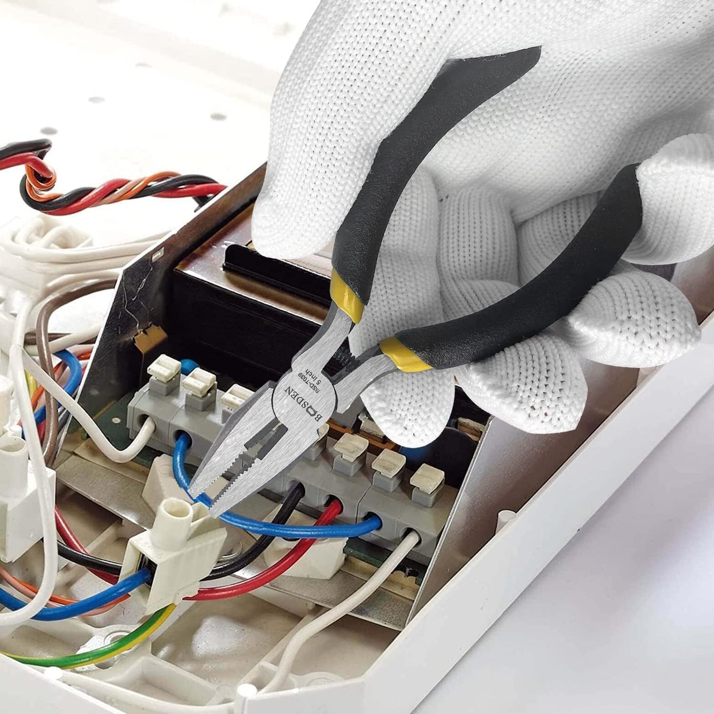 BOOSDEN Mini Lineman's Pliers, 5 Pack, 5 Inch High Leverage Cutting Pliers, Side Cutter for Electrician Work or Jewelry Making