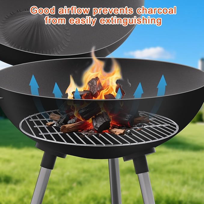 Coolbird 17 Inch Charcoal Grill Grate, Compatible with Weber 7441, Fits Various 22 Inch Weber Charcoal Grills, Replacement Grate