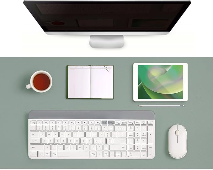 Myir JUN Table Runner Double Sided Vinyl Runner Table 55 Inch Long Runner for Table Washable Waterproof Non-Slip for Home Decorations Gray Sage Green,12 x 55 inch