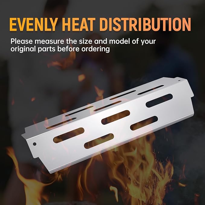 Grill Flavorizer Bars for Weber Genesis II E-410, S-410, LX E-440, S-440, Weber Genesis 2 66041, 66033, 66796, Heat Deflectors BBQ Grill Heat Plate, 17" Stainless Steel Grill Flavor Bars