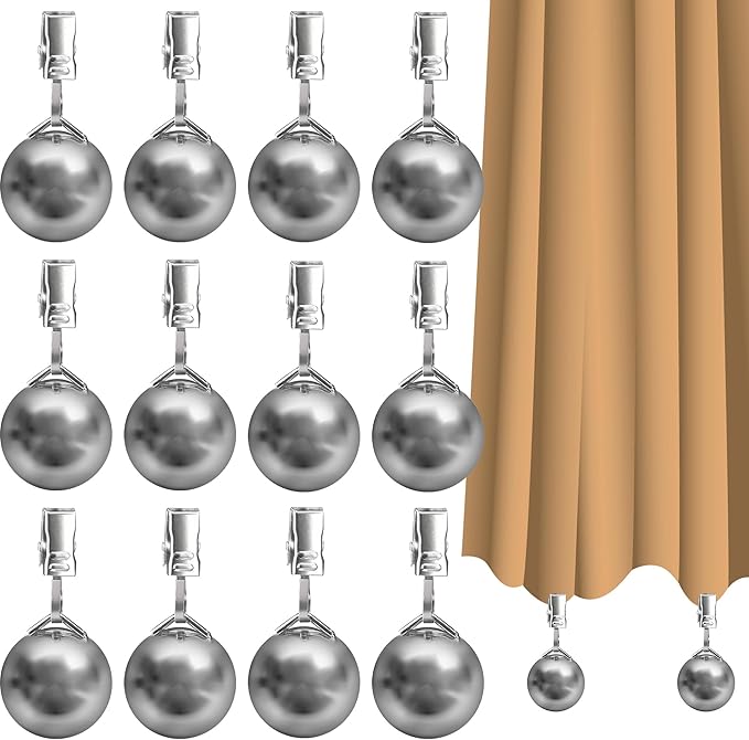 Tablecloth Flags Weights, Stabilizing Tablecloth Flags Down, Clip Weights on Other Fabrics for Camping Picnic Travel Party, Useful Fixed Fabric Tools at Outside Events, 12 Pack
