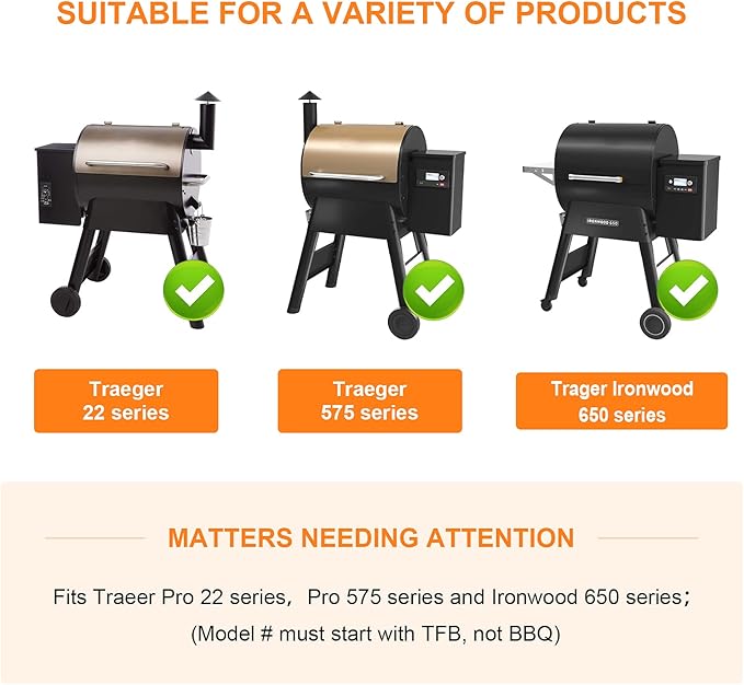 Utheer Folding Front Shelf for Traeger Pro 22, Pro 575, Ironwood 650 Pellet Grills, BAC362 Grill Accessory 25" x 12", Heavy-Duty Steel Table Supports 60 LBS, Foldable Prep & Storage Station