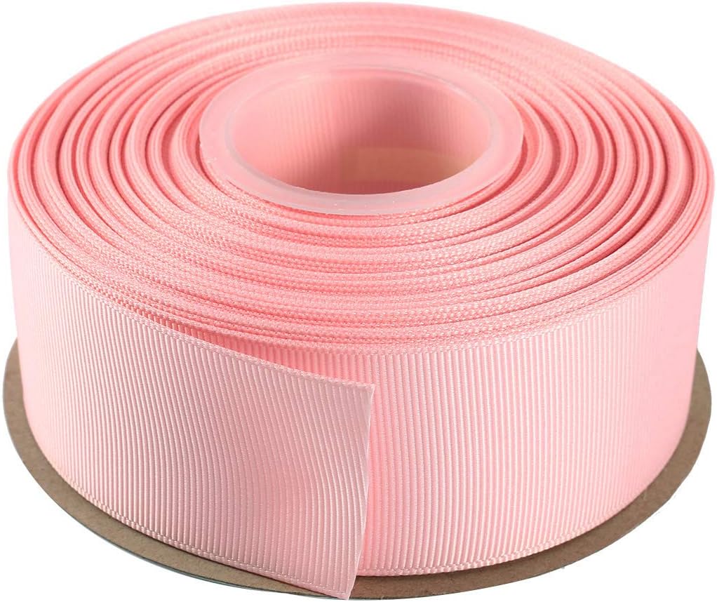ITIsparkle 11/2" Inch Grosgrain Ribbon 25 Yards-Roll Set for Gift Wrapping Cake Decoration Party Favor Hair Braids Hair Bow Baby Shower Decoration Floral Arrangement Craft Supplies, Light Pink Ribbon