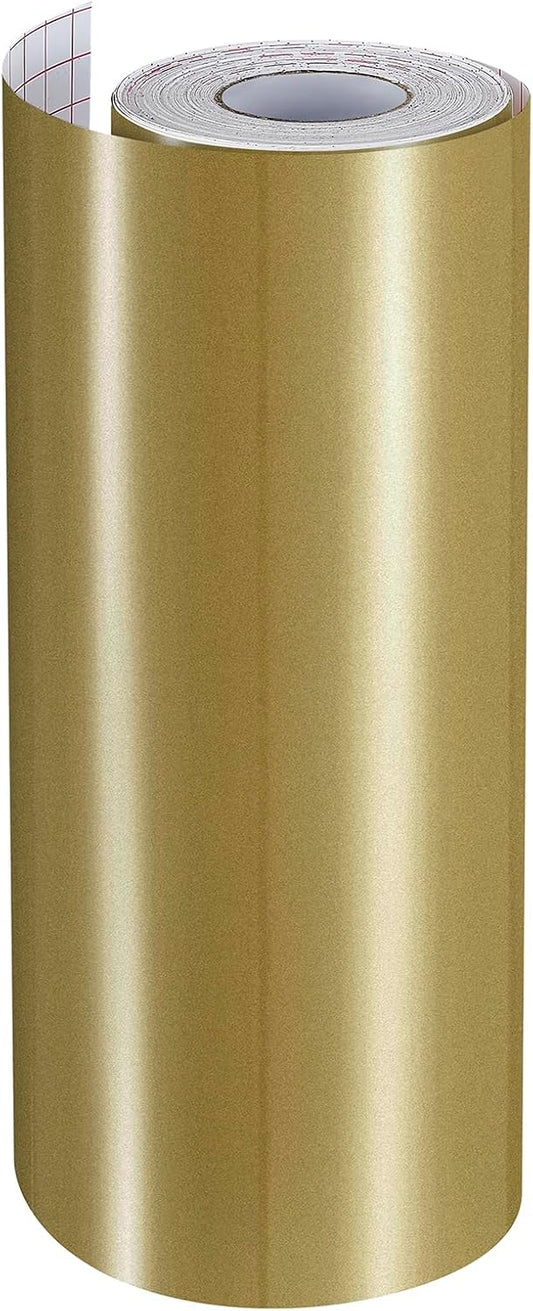 Ant Smart Adhesive Permanent Vinyl Compatible with Cricut Explore and Maker Series Without Cutting Mats, Create DIY Projects, Decals, Stickers & More (Gold, 13inch x 100ft)