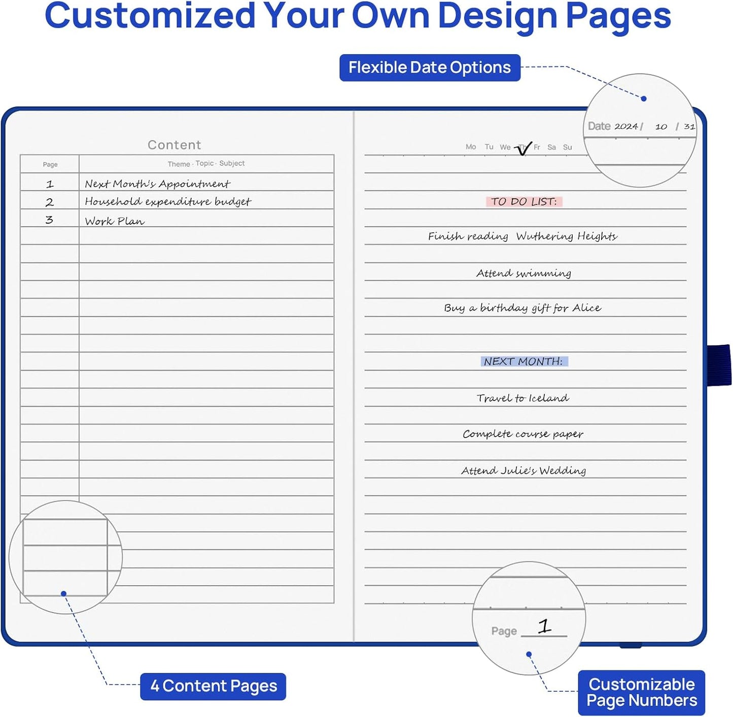4 Pack Lined Journal Notebooks for Work, Travel, College, A5 Size 100 GSM Thick Paper, Classic Ruled, Hardcover Notepad for Writing 160 Pages, 5.5 x 8.3 inch - 4 Deep Multicolors