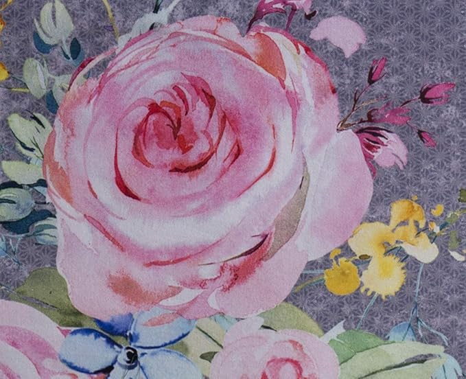 Maison d' Hermine Table Cloth Rectangle Table 100% Cotton 54 x 72 Inches Tablecloth Reusable for Dining Room, Farmhouse, Home, Party, Festive & Wedding Spring Summer - Sweet Rose Lavender - Lush