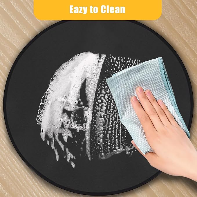 Tirifer 24" Round Grill Mat, Fire Pit Mat Fireproof Under Grill Mat Oil-Proof Waterproof BBQ Pad for Outdoor Grill Accessories, Heat Resistant Protective Deck and Patio Mat Fire Resistant Pad